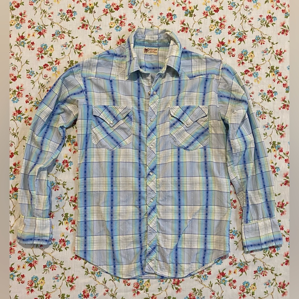 Vintage Pearl snap by Western Craft Christensen, Size S, like new!